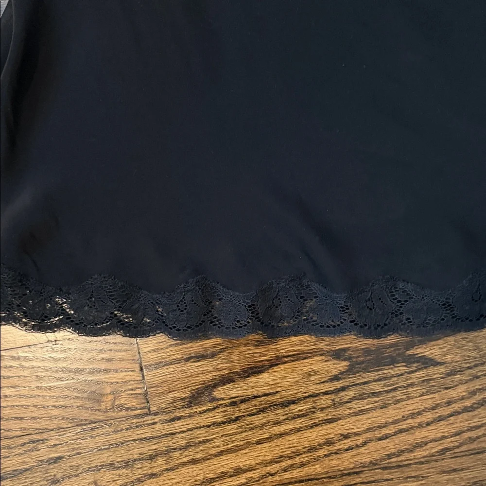Goldhawk Black silk Lace-Trim Camisole Tank Top - Picture 5 of 8